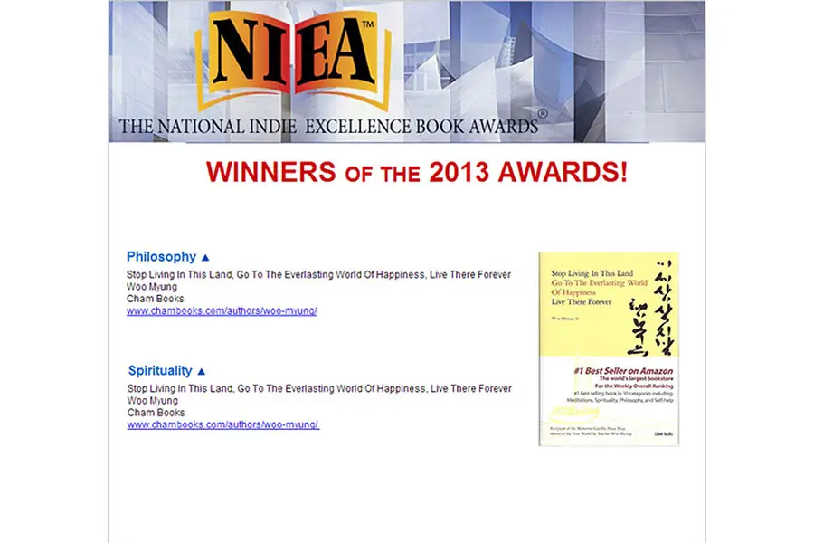 2013 National Indie Excellence Awards: Stop Living In This Land, Go To The Everlasting World Of Happiness, Live There Forever